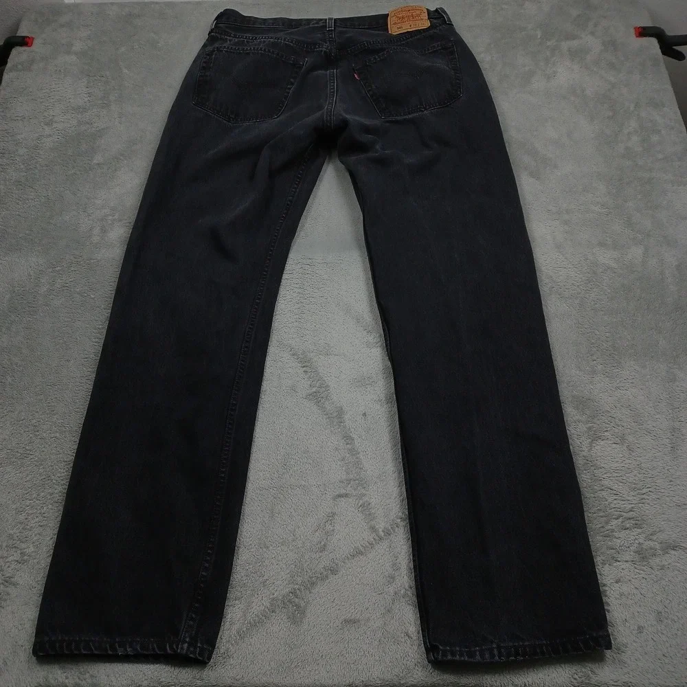 Vintage‎ Levis 501 Jeans Mens 38x34 Actual 34x34 Black Made In USA 501-0660